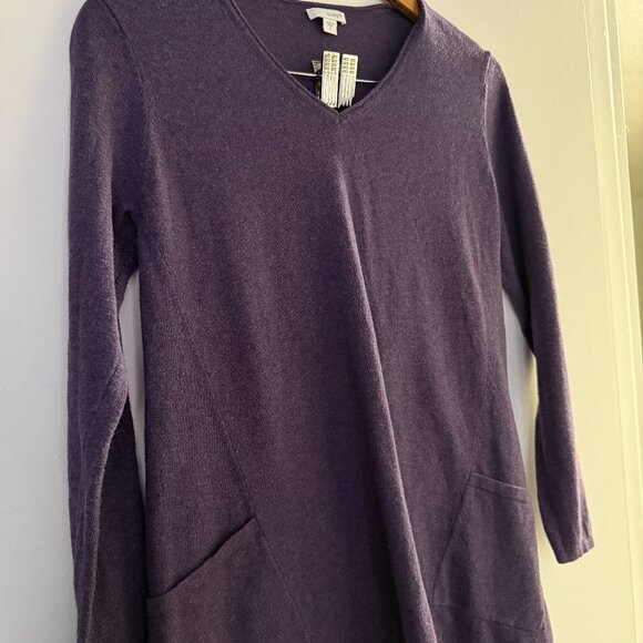 J Jill Cotton and Cashmere Flare Tunic - Picture 1 of 5